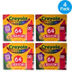 Crayola 64 Crayons Box w/ Sharpener Assorted Colors Kids Art 4 Pack