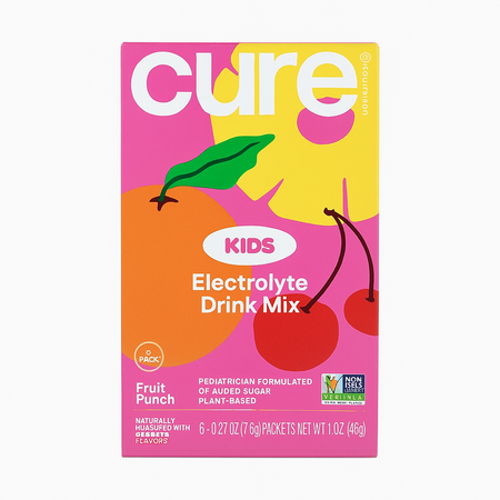 Cure Hydration Kids Electrolyte Drink Mix Fruit Punch 6-pack boxes