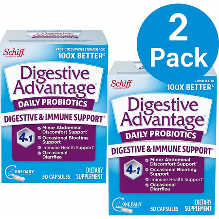 Digestive Advantage Daily Probiotics 50 Capsules 2 Pack Exp 12/2025 New
