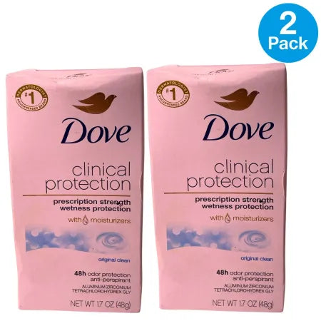 Dove Clinical Protection Antiperspirant 1.7oz 2 Pack Exp 10/2026 New