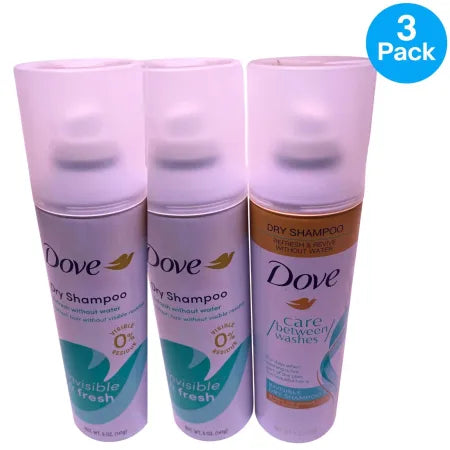 Dove Dry Shampoo 3-Pack – Invisible & Fresh & Care Between Washes – 5 oz