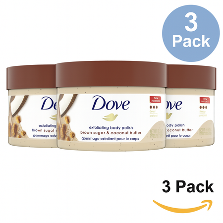 Dove Exfoliating Body Polish Brown Sugar & Coconut Butter 10.5oz – 3 Pack New 1
