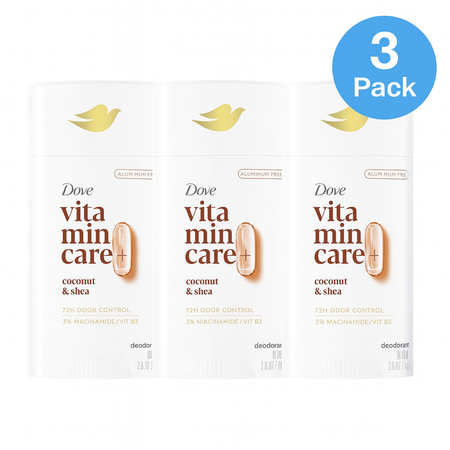 Dove VitaminCare Deodorant Coconut & Shea 2.6 oz – 3 Pack – New 1
