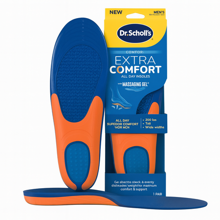 Dr. Scholl's Extra Comfort Insoles Men's Size 8-14 1 Pack New