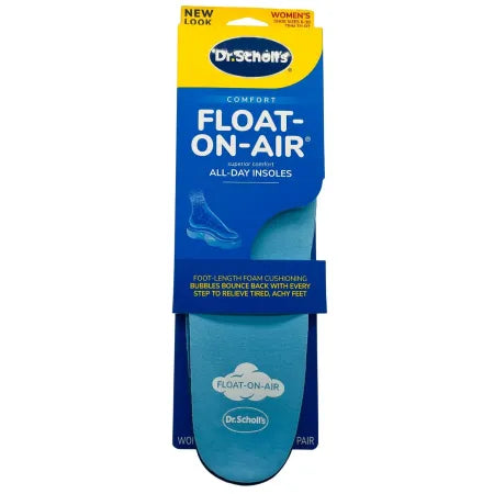 Dr. Scholl's Float-On-Air Comfort Insoles for women in sizes 6-10 with soft gel cushioning