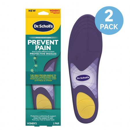 Dr. Scholl's Prevent Pain Women's Insoles Size 6-10 - 2 Pack - New