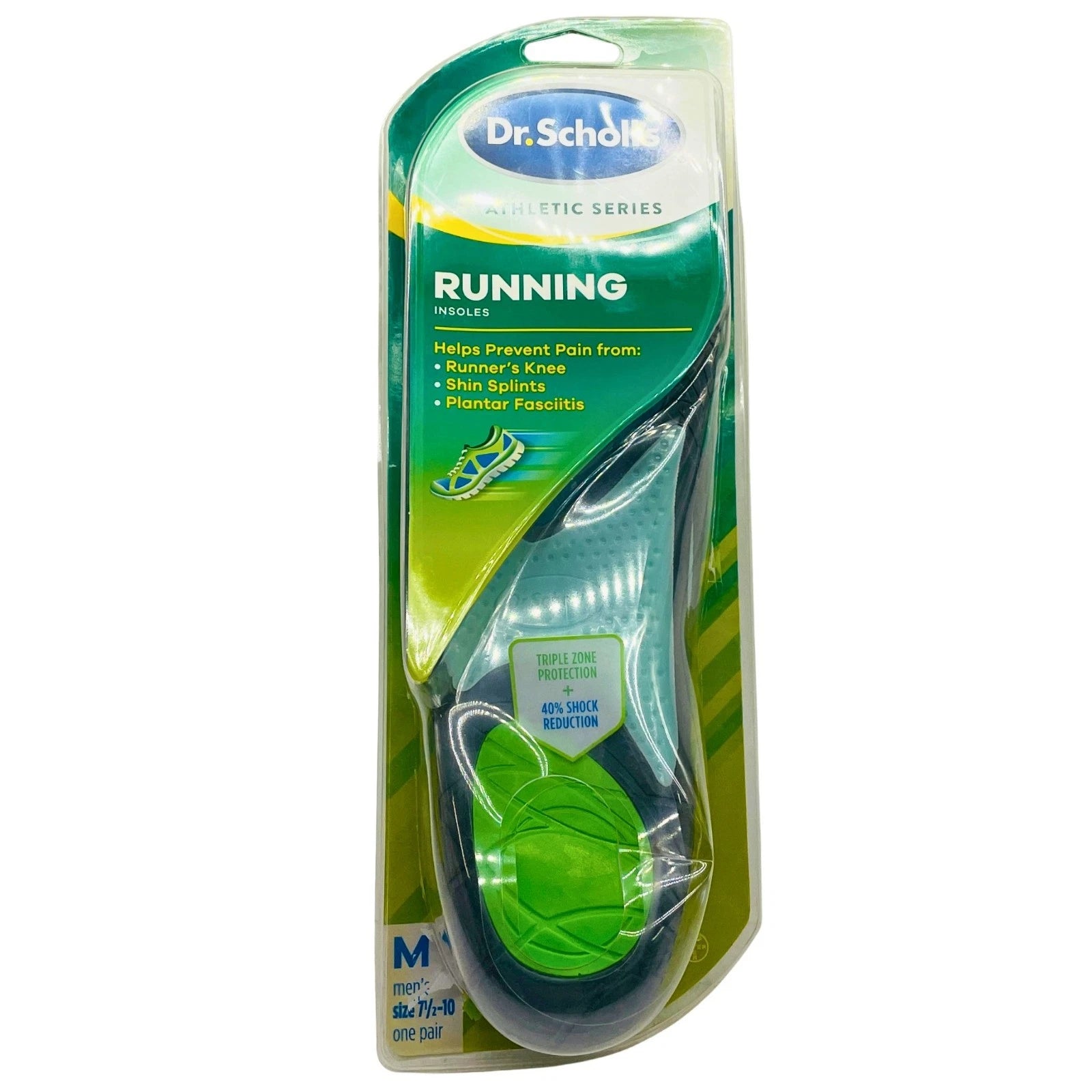 Dr. Scholl’s Running Insoles Men’s Size 7.5–10 1 Pair New