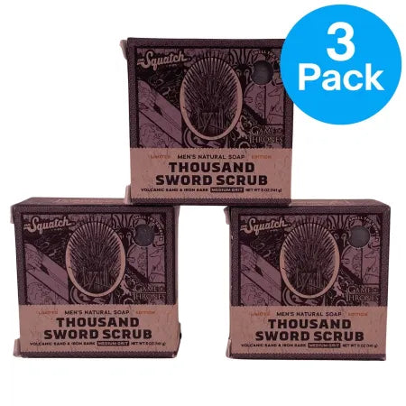 Dr. Squatch Thousand Sword Scrub Mens Soap 5oz 3 Pack New