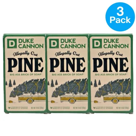 Duke Cannon Illegally Cut Pine Soap 10 oz 3 Pack New