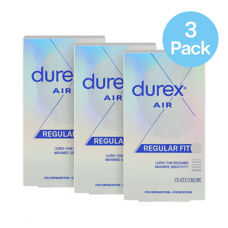 Durex Air Regular Fit Ultra Thin Condoms 10 Ct 3 Pack New