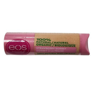 EOS Organic Lip Balm Strawberry Sorbet 0.14oz lip care product with natural ingredients