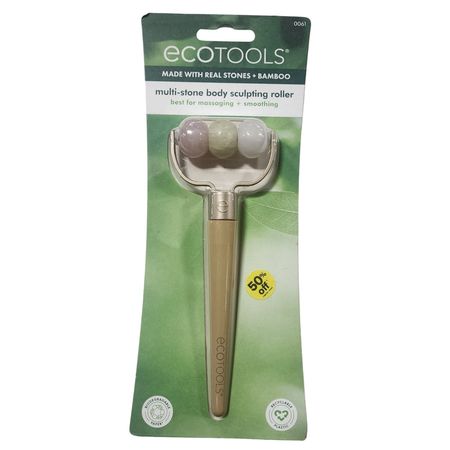 EcoTools Multi-Stone Body Sculpting Roller with bamboo handle and massage stones for body care