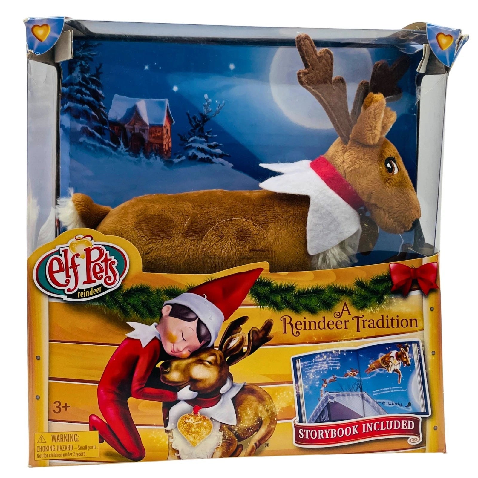 Elf Pets Reindeer Plush w/ Storybook 1 Pack New