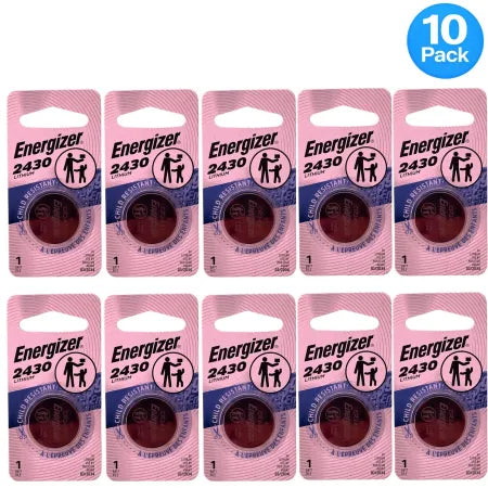 Energizer 2430 Lithium Coin Battery 3V 10 Pack New