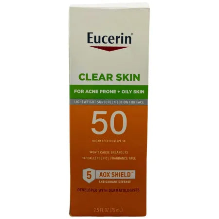 Eucerin Clear Skin SPF 50 Sunscreen Lotion for Face 2.5 fl oz 1