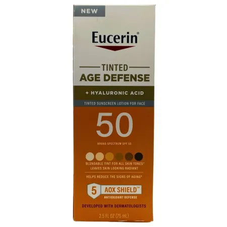 Eucerin Tinted Age Defense SPF 50 + Hyaluronic Acid 2.5 fl oz (1 Pack) New 1