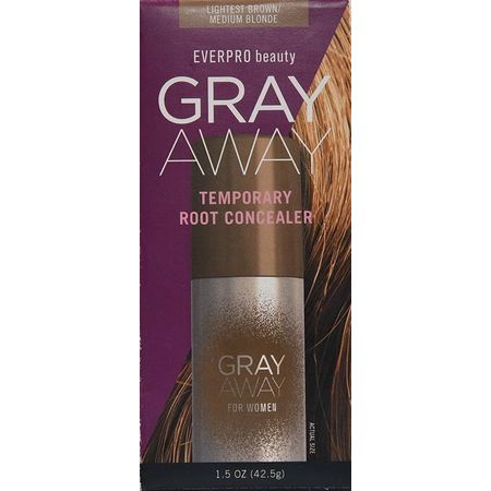 Everpro Beauty Gray Away Temporary Root Concealer, Lightest Brown/Med Blonde, 1.5 oz