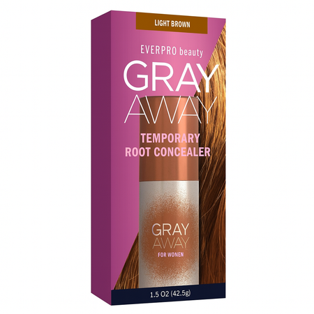 Everpro Gray Away Temporary Root Concealer Light Brown 1.5oz New