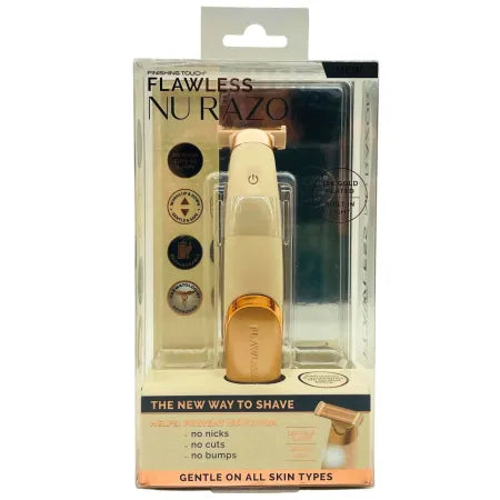 Flawless Nu Razor 18K Gold Plated Rechargeable Shaver 1 Pack New