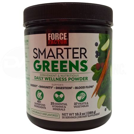 Force Factor Smarter Greens Daily Wellness Powder 10.2oz Exp 05/2026