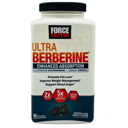 Force Factor Ultra Berberine Enhanced Absorption 60 Soft Chews EXP 03/2027 New 1