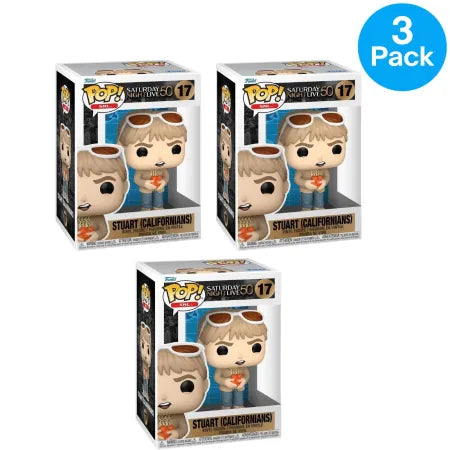 Funko Pop SNL 50 Stuart Californians #17 Vinyl Figure 3 Pack collectible set featuring iconic Saturday Night Live characters