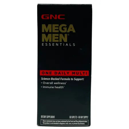 GNC Mega Men Essentials One Daily Multi 60 Caplets 1 Pack New