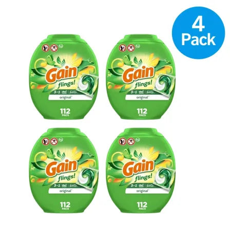 Gain Flings Original 112 Count Laundry Pods 4 Pack product image