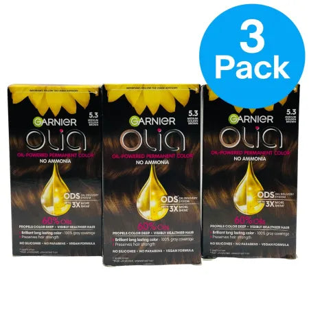 Garnier Olia 5.3 Medium Golden Brown Hair Color – 3 Pack – New