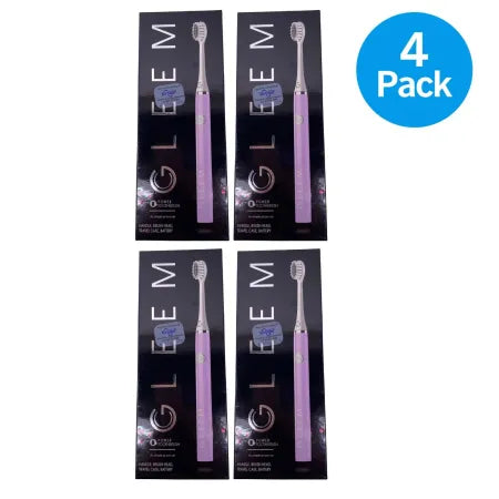 Gleem Power Toothbrush Battery Operated Purple 4 Pack New 1