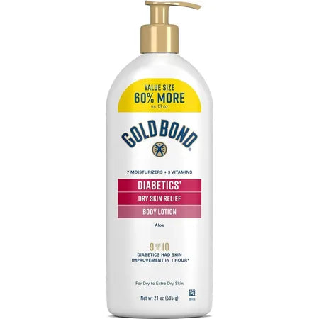 Gold Bond Diabetics' Hand Moisturizer and Body Lotion for Dry Skin with Aloe, 21 oz 1