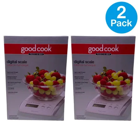 Good Cook Precision Digital Kitchen Scale 2 Pack New