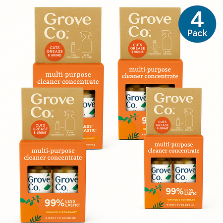 Grove Co. Multi-Purpose Cleaner Concentrate 1oz Orange & Rosemary – 4 Pack New