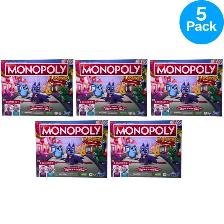 Hasbro Monopoly Junior Board Game 5 Pack New 1