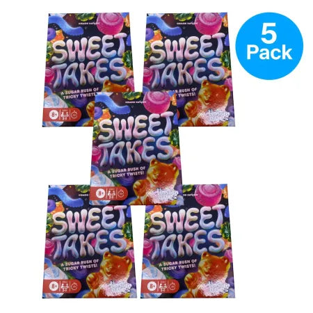Hasbro Sweet Takes Candy Themed Card Game Family Party Game 5 Pack colorful cards