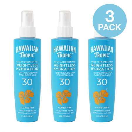 Hawaiian Tropic SPF 30 Weightless Hydration Mist 5.2oz 3 Pack Exp 01/2027 New