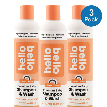 Hello Bello Baby Shampoo & Wash Sweet Cream 10oz 3 Pack New