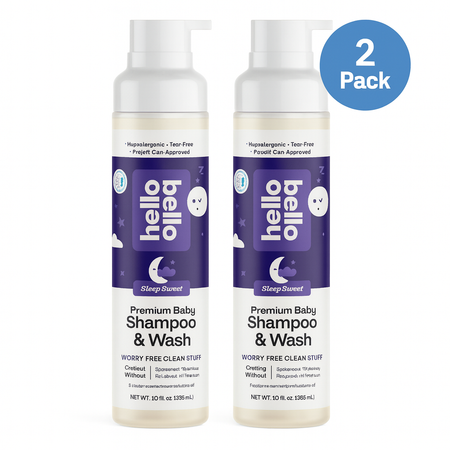 Hello Bello Sleep Sweet Baby Shampoo & Wash 10oz - 2 Pack - New