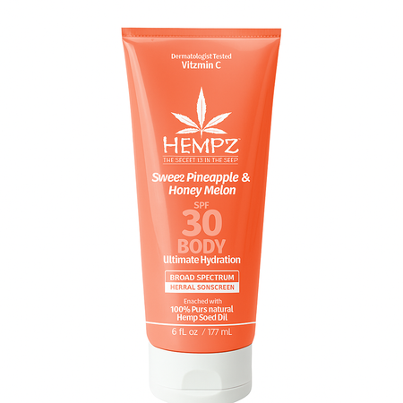Hempz SPF 30 Body Sunscreen Sweet Pineapple Melon 6 oz - 1 Pack - New