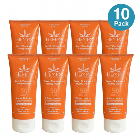 Hempz SPF 50 6oz 10 Pack Broad Spectrum Herbal Sunscreen New