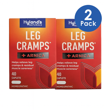 Hyland’s Naturals Leg Cramps + Arnica 40 Caplets - 2 Pack - New