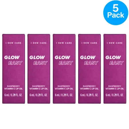 I Dew Care Glow Easy Raspberry Vitamin C Lip Oil 0.20 oz 5 Pack New