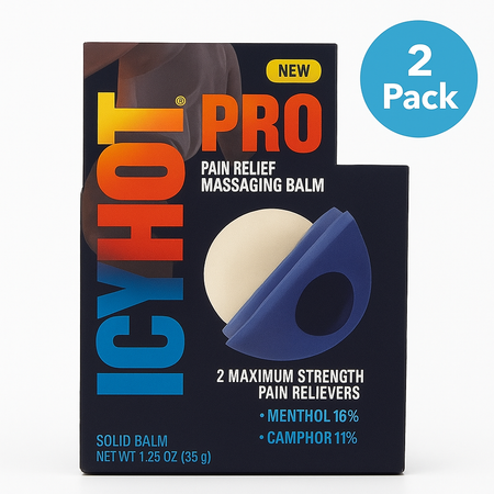 Icy Hot Pro Pain Relief Massaging Balm 1.25 oz - 2 Pack - New