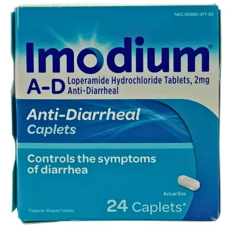 Imodium A-D Anti-Diarrheal Caplets – 24 Count – New