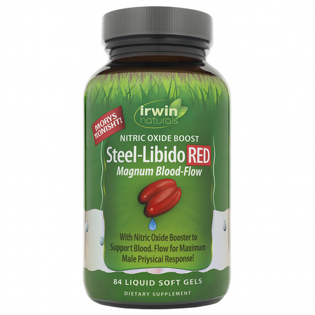 Irwin Naturals Steel-Libido RED 84 Liquid Soft-Gels 1 Pack New