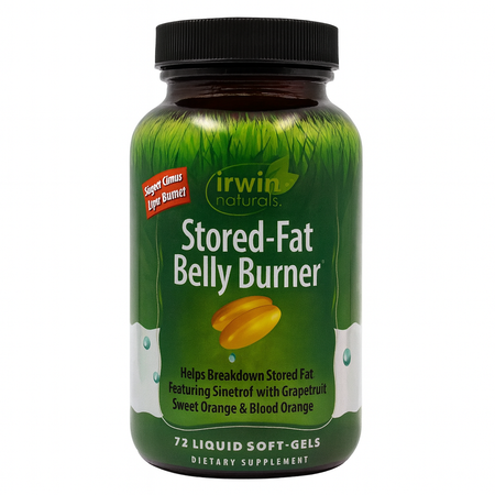 Irwin Naturals Stored-Fat Belly Burner 72 Liquid Soft-Gels – New