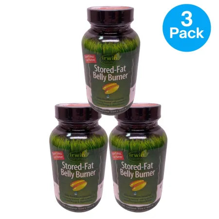 Irwin Naturals Stored Fat Belly Burner 60 Softgels 3 Pack bottle display
