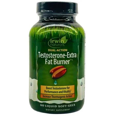 Irwin Naturals Testosterone-Extra Fat Burner 60 Liquid Soft-Gels (1 Pack)