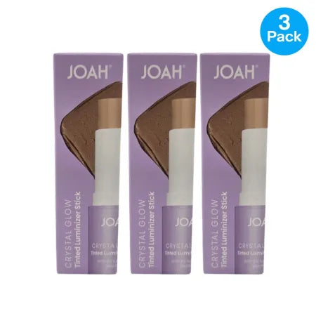 JOAH Crystal Glow Tinted Luminizer Stick TW010 in 3-pack with 0.21oz each for luminous skin