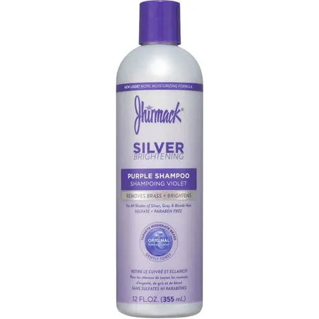 Jhirmack Brightening Purple Shampoo with Collagen, Tones Silver & Blonde Hair Shades, 12 fl oz